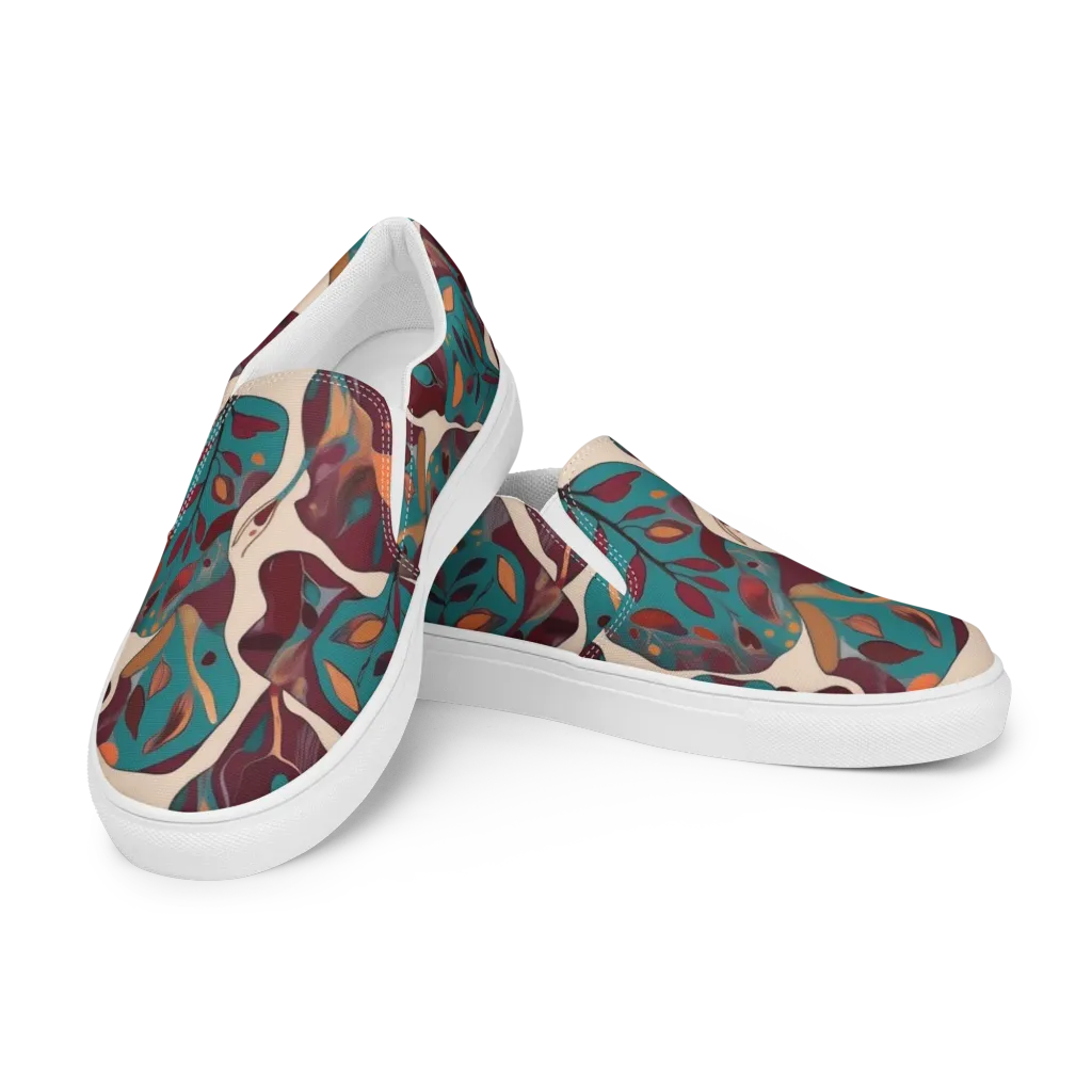 Ember Vine on Women's Slip-On Canvas Shoes — Left Front