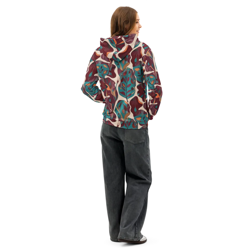 Ember Vine on Cotton Hoodie — Back