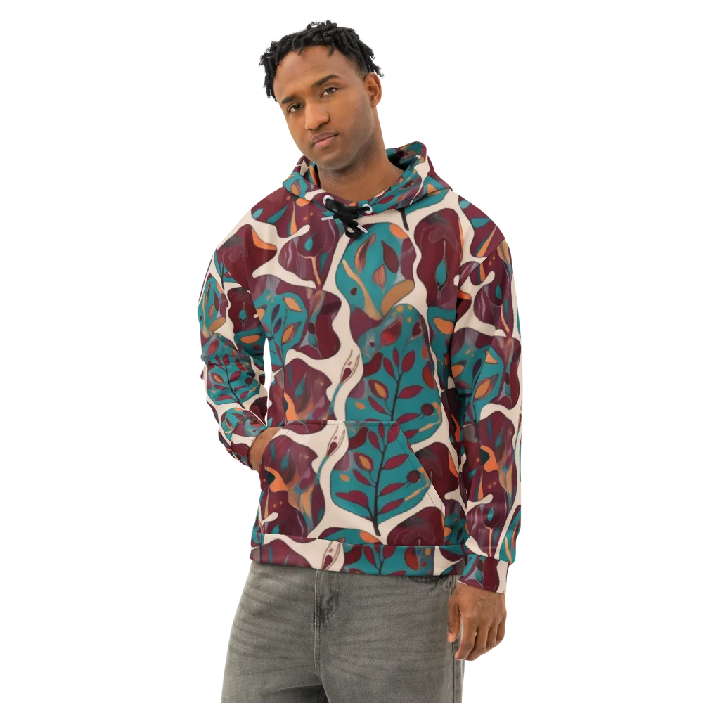 Ember Vine on Cotton Hoodie — Left Front