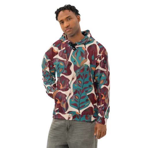 Ember Vine on a Cotton Hoodie