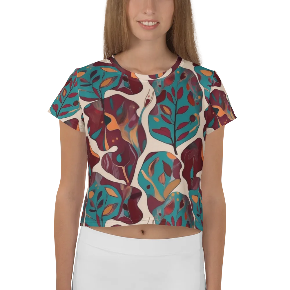 Ember Vine on Crop Tee — Front