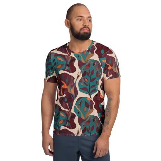 Ember Vine on a Men's Athletic T-Shirt