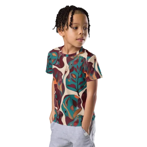 Ember Vine on a Kids Crew Neck T-Shirt
