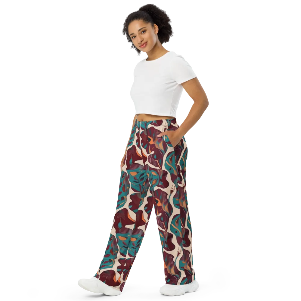 Ember Vine on Wide-Leg Pants — Left Front