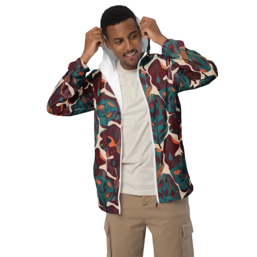 Ember Vine on a Men's Windbreaker