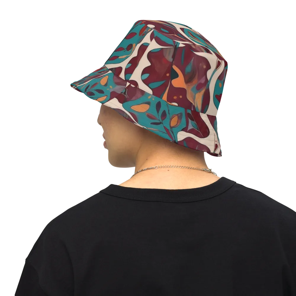 Ember Vine on Reversible Bucket Hat — Back Inside