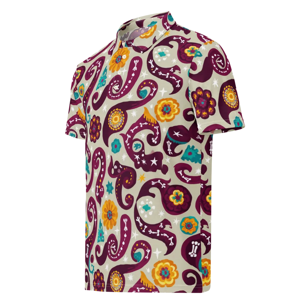 Morbida Botanica on Men's Slim Fit Polo Shirt — Left Front