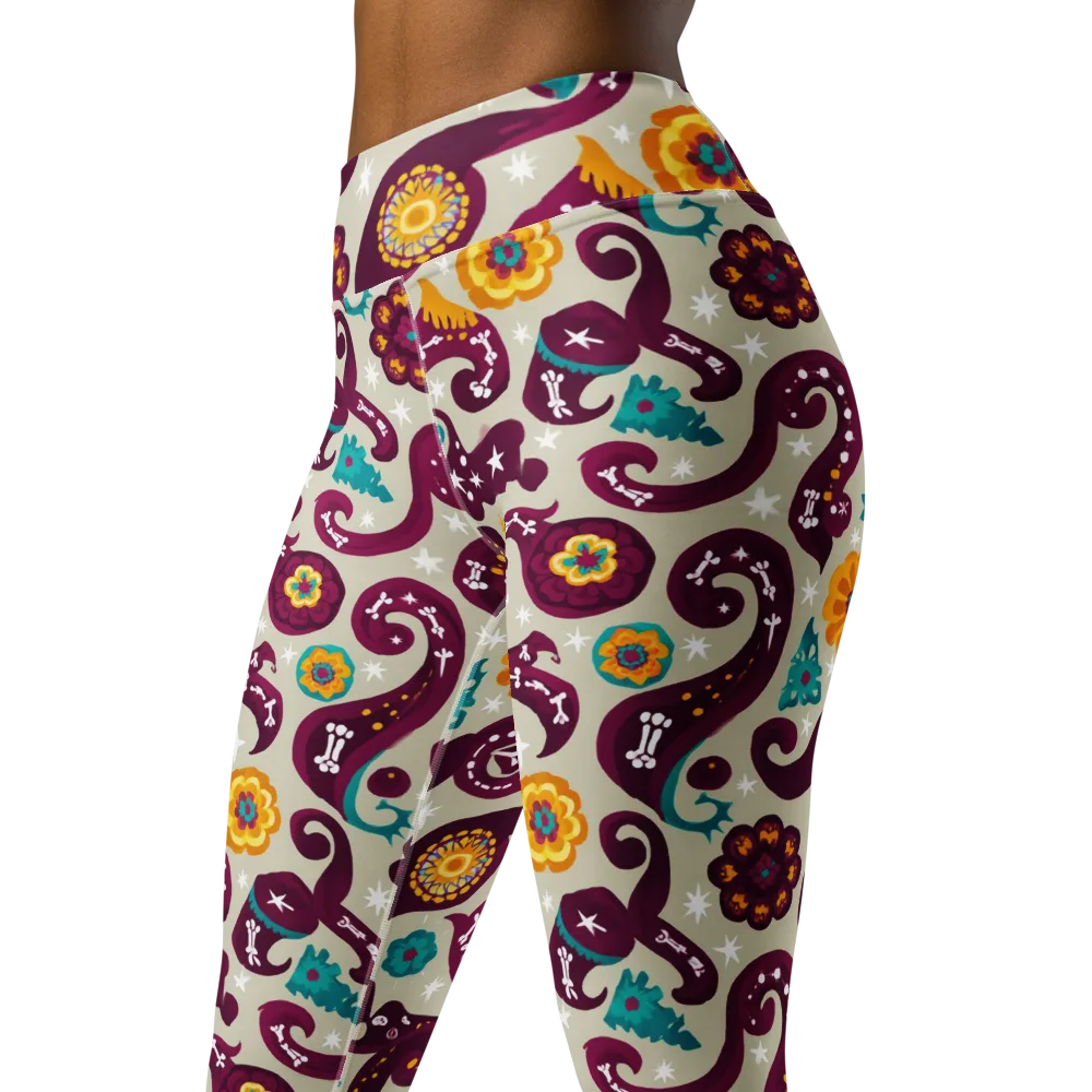 Morbida Botanica on Yoga Leggings — Left Front