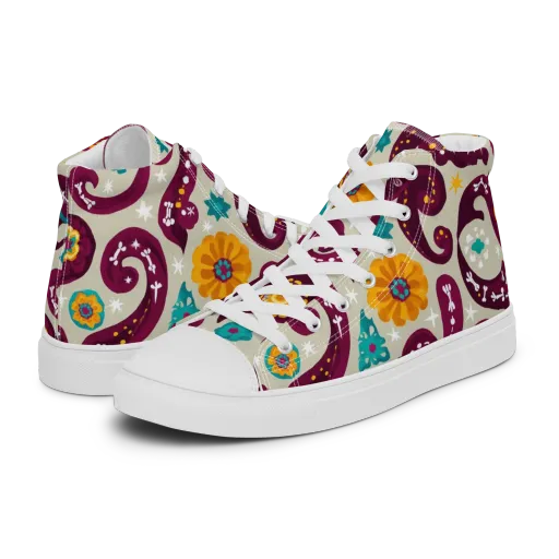 Morbida Botanica on a Women's High Top Canvas Shoes