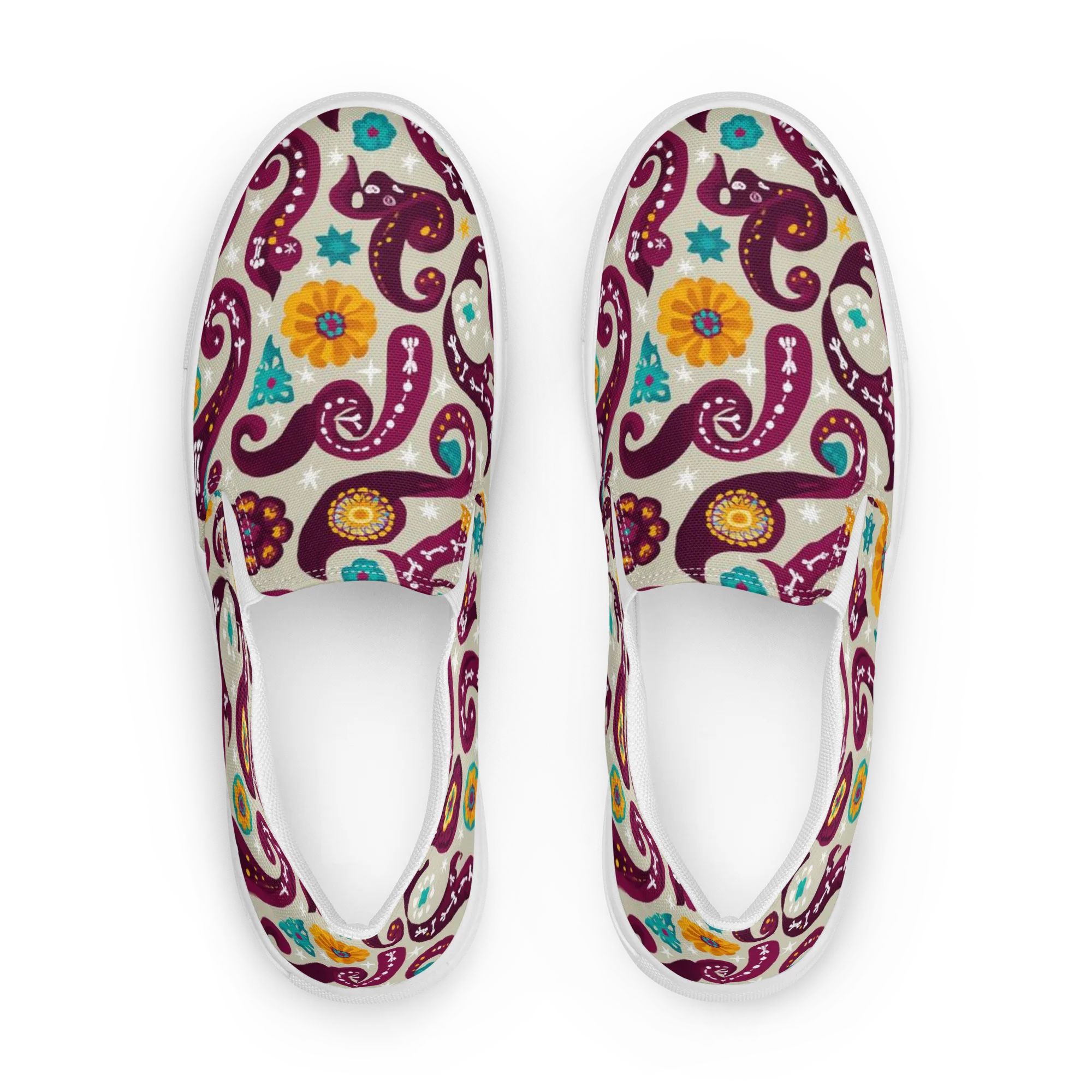 Morbida Botanica on Women's Slip-On Canvas Shoes — Front