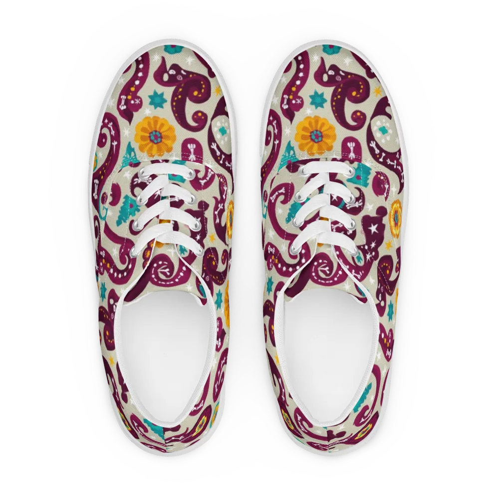 Morbida Botanica on Men's Lace-Up Canvas Shoes — Front