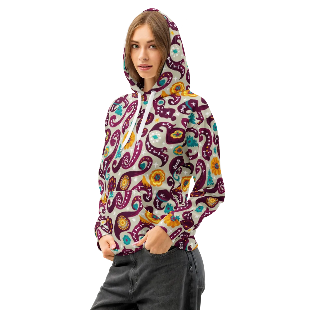 Morbida Botanica on Cotton Hoodie — Left Front