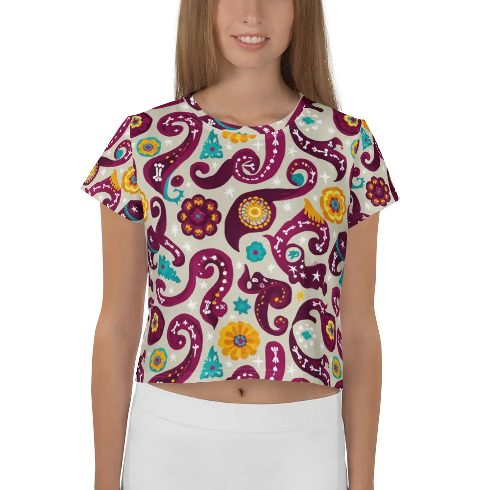 Morbida Botanica on Crop Tee — Front