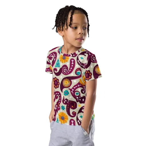 Morbida Botanica on a Kids Crew Neck T-Shirt
