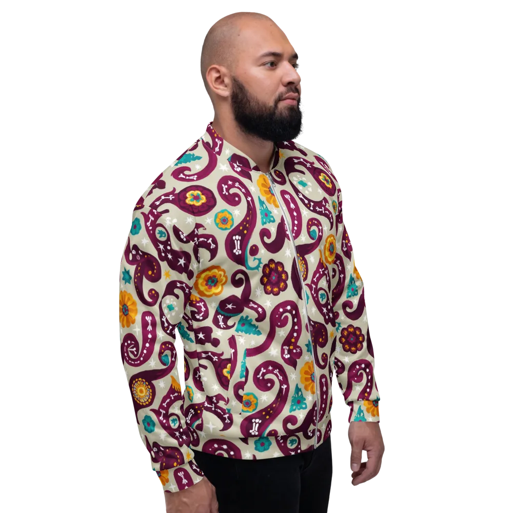 Morbida Botanica on Bomber Jacket — Right