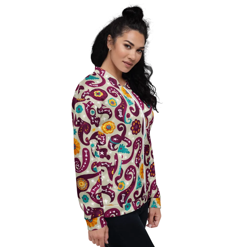 Morbida Botanica on Bomber Jacket — Right