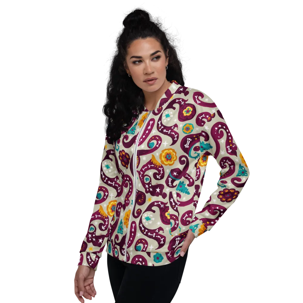Morbida Botanica on Bomber Jacket — Left