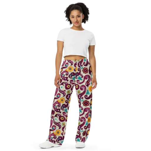 Morbida Botanica on a Wide-Leg Pants
