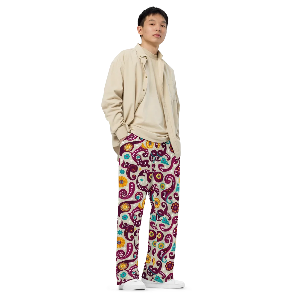 Morbida Botanica on Wide-Leg Pants — Right Front