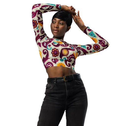Morbida Botanica on a Long Sleeve Crop Top