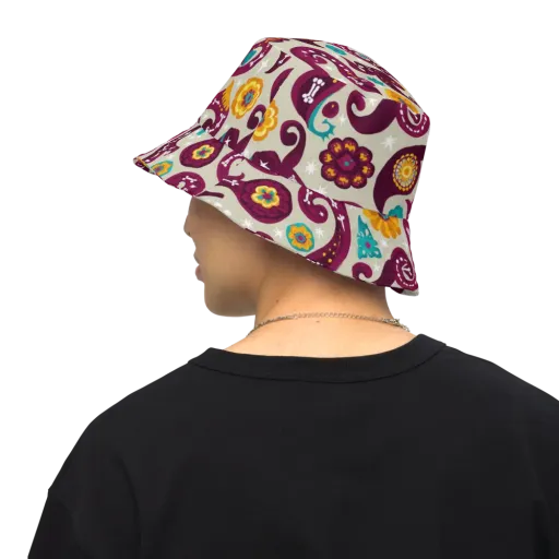 Morbida Botanica on a Reversible Bucket Hat