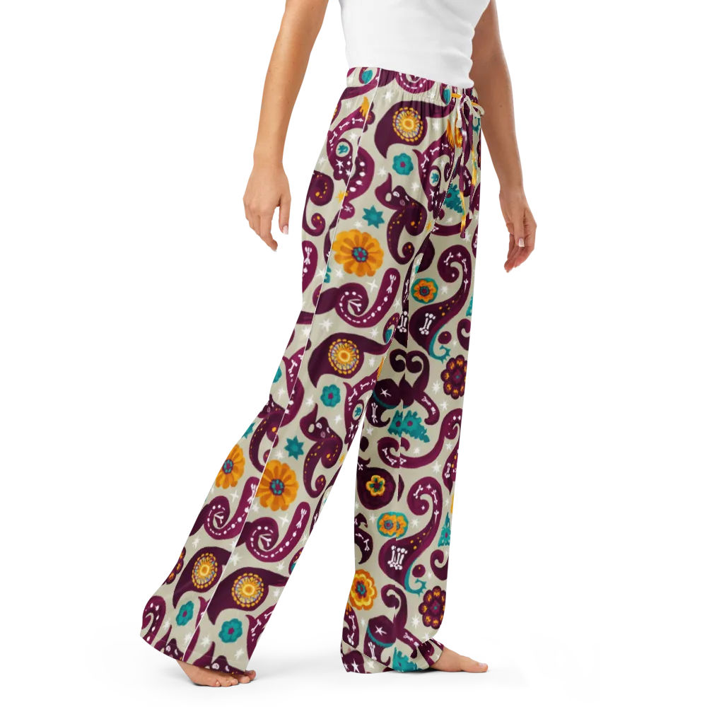 Morbida Botanica on Women's Pajama Pants — Right Front
