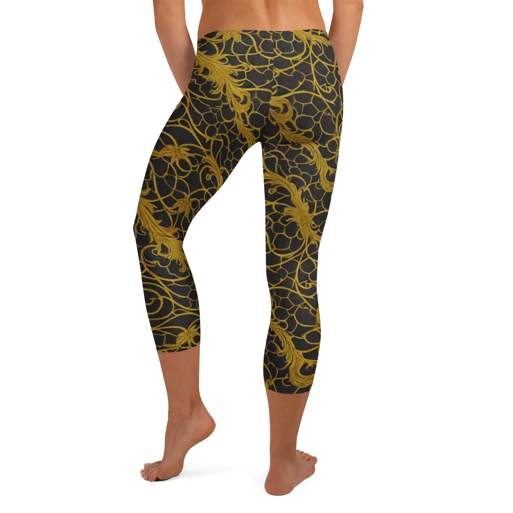 Gilded Acanthus on Capri Leggings — Back