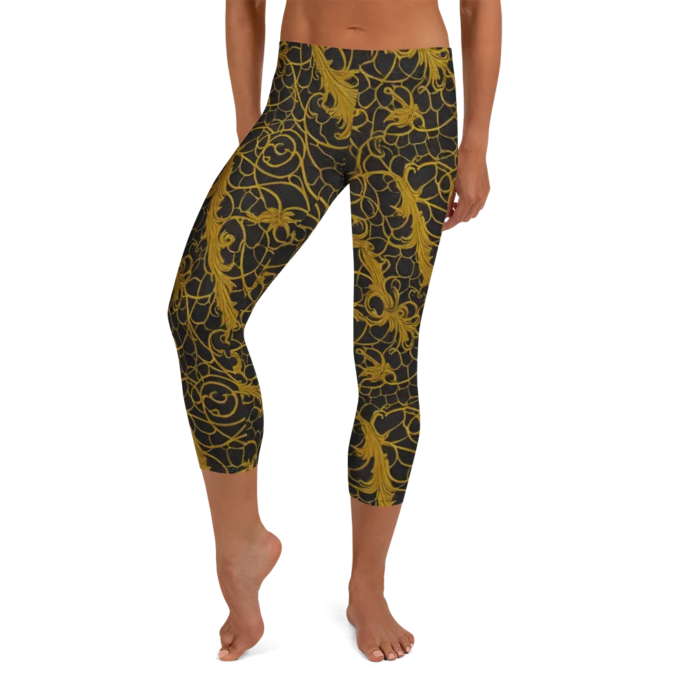 Gilded Acanthus on Capri Leggings — Front