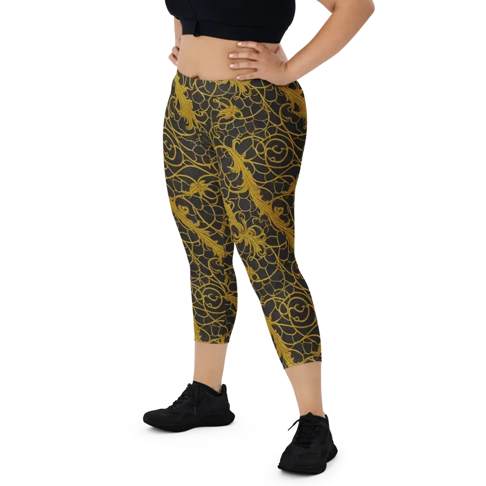Gilded Acanthus on Capri Leggings — Front