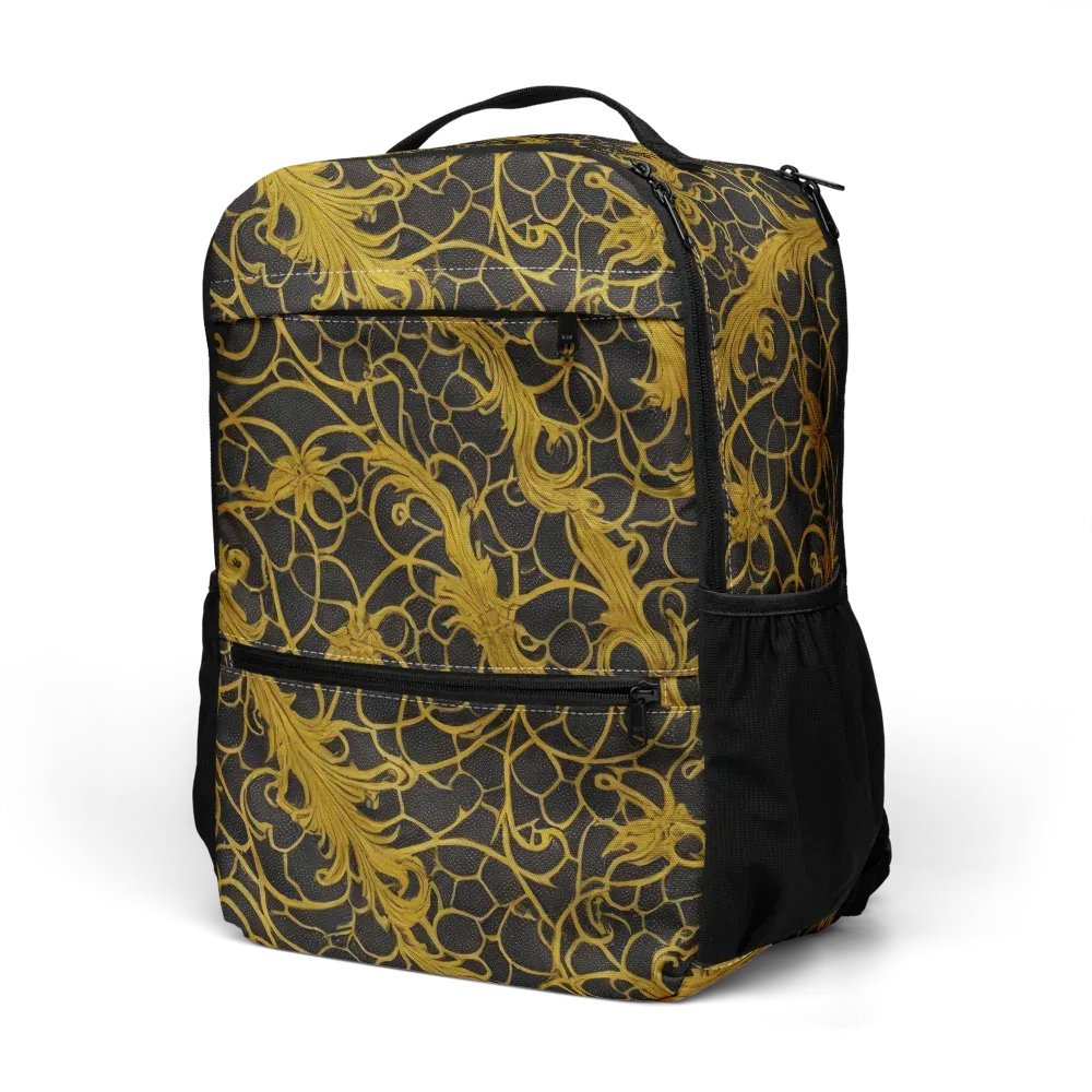 Gilded Acanthus on Utility Backpack — Left Front