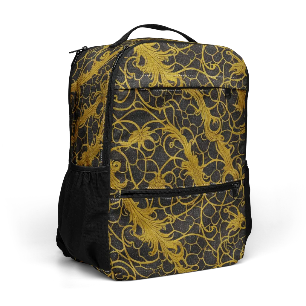 Gilded Acanthus on Utility Backpack — Right Front