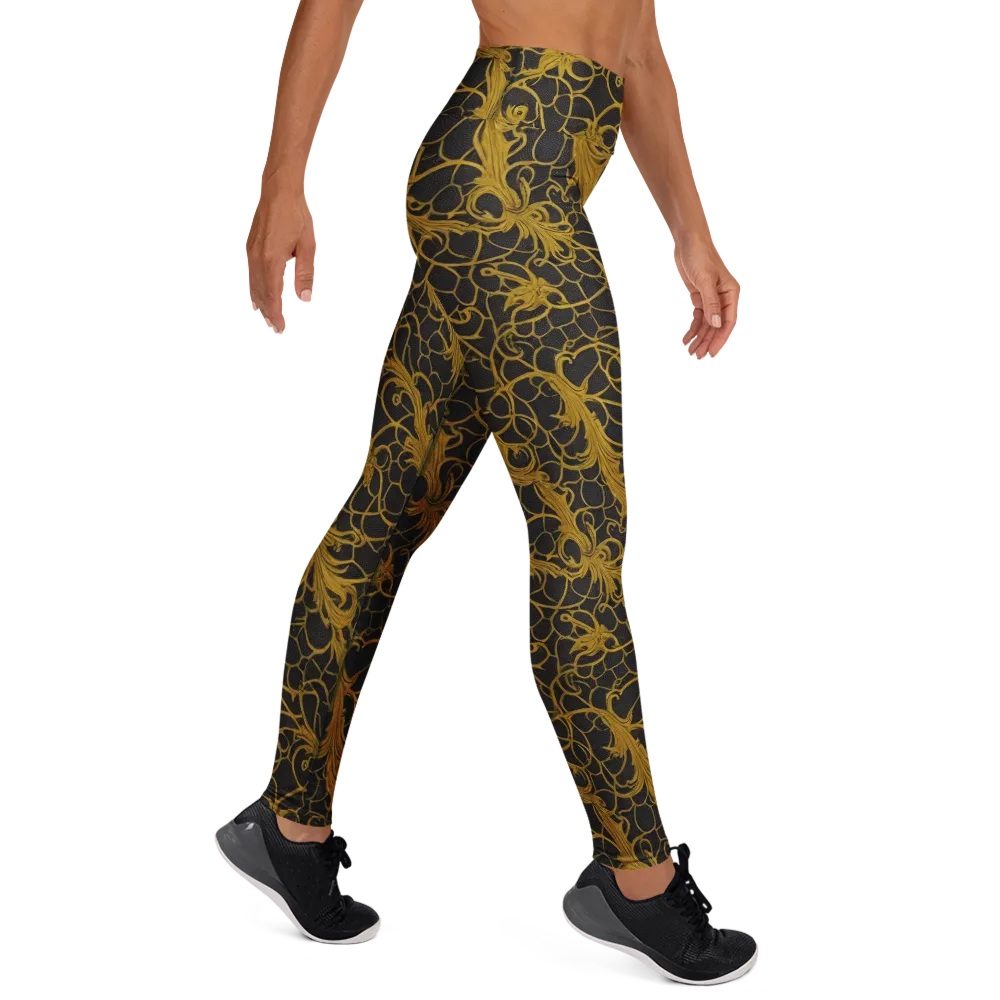 Gilded Acanthus on Yoga Leggings — Right