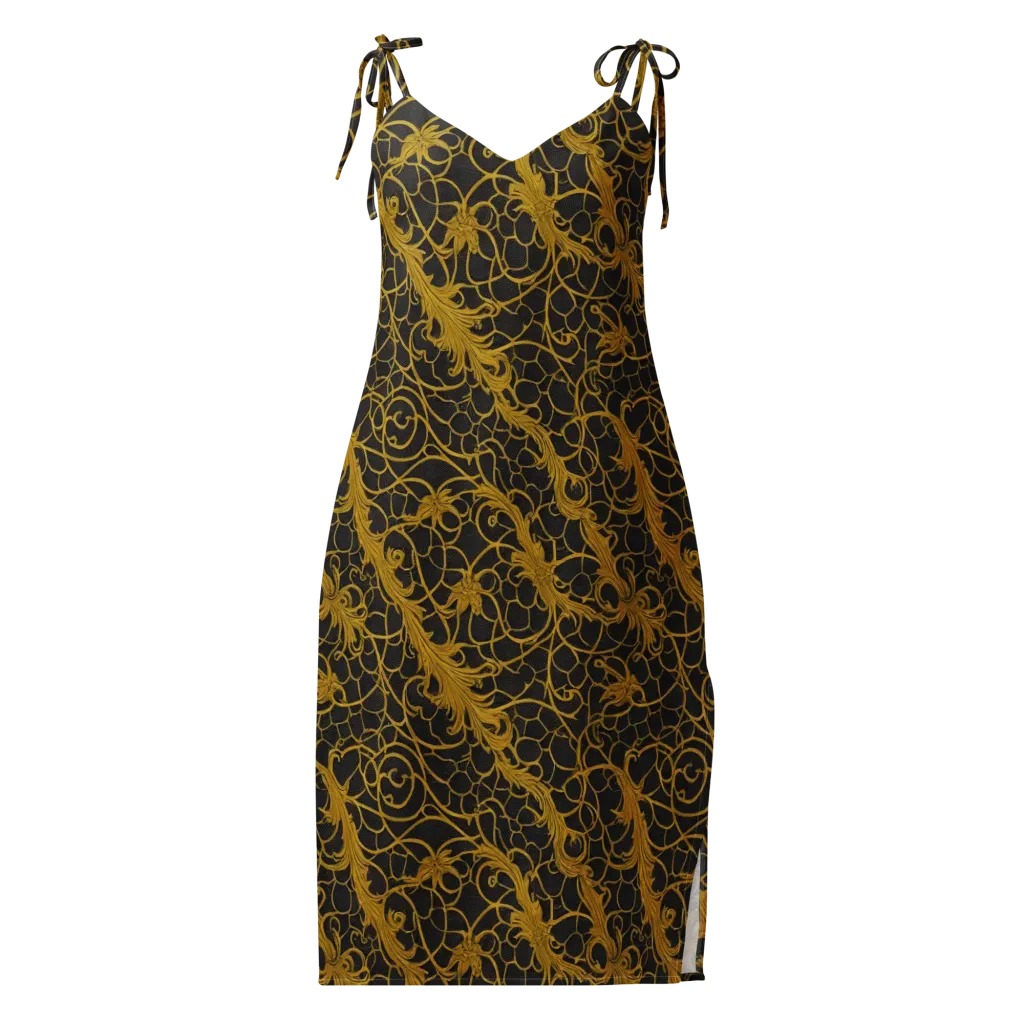 Gilded Acanthus on Slip Dress — Front