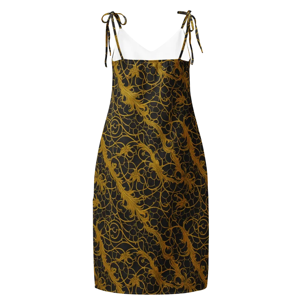 Gilded Acanthus on Slip Dress — Back