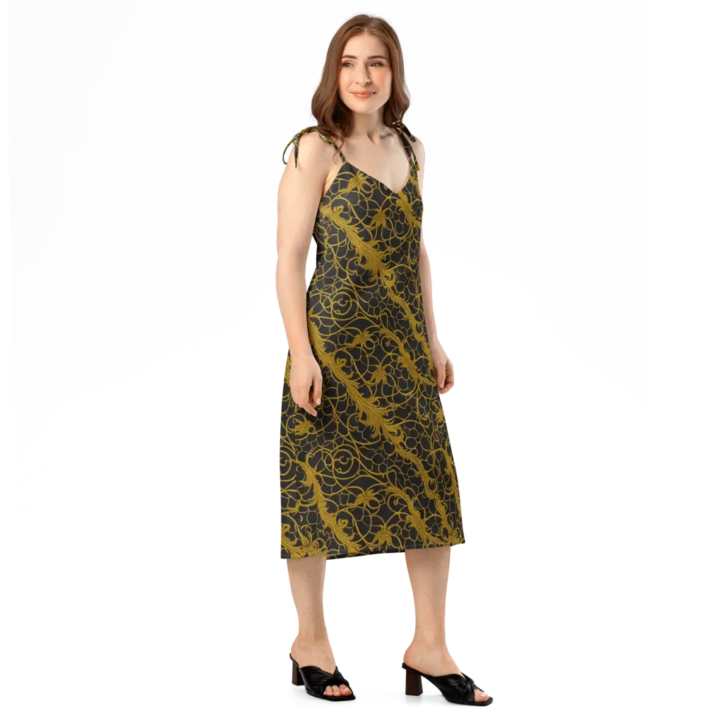 Gilded Acanthus on Slip Dress — Right Front