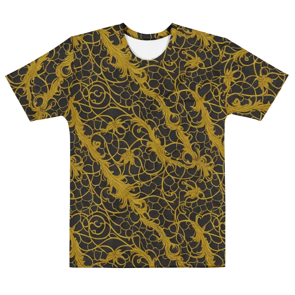 Gilded Acanthus on Men's Cotton Crew Neck T-Shirt — Front