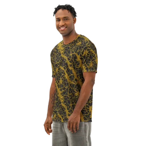 Gilded Acanthus on a Men's Cotton Crew Neck T-Shirt