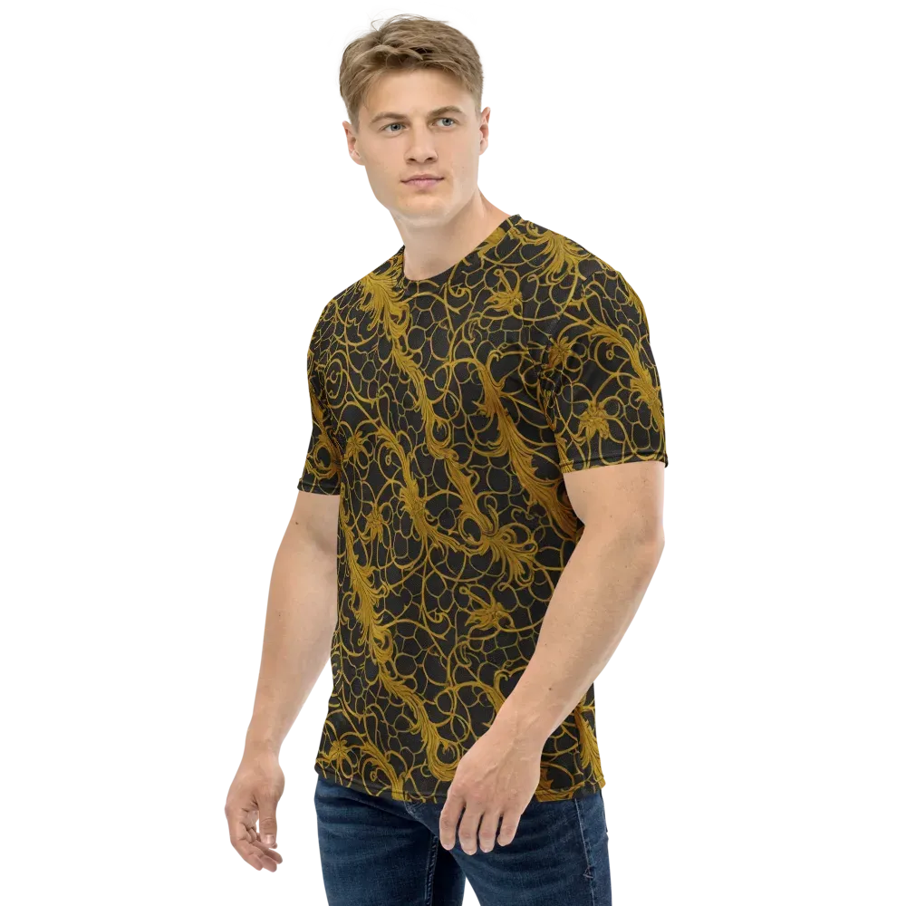 Gilded Acanthus on Men's Crew Neck T-Shirt — Left