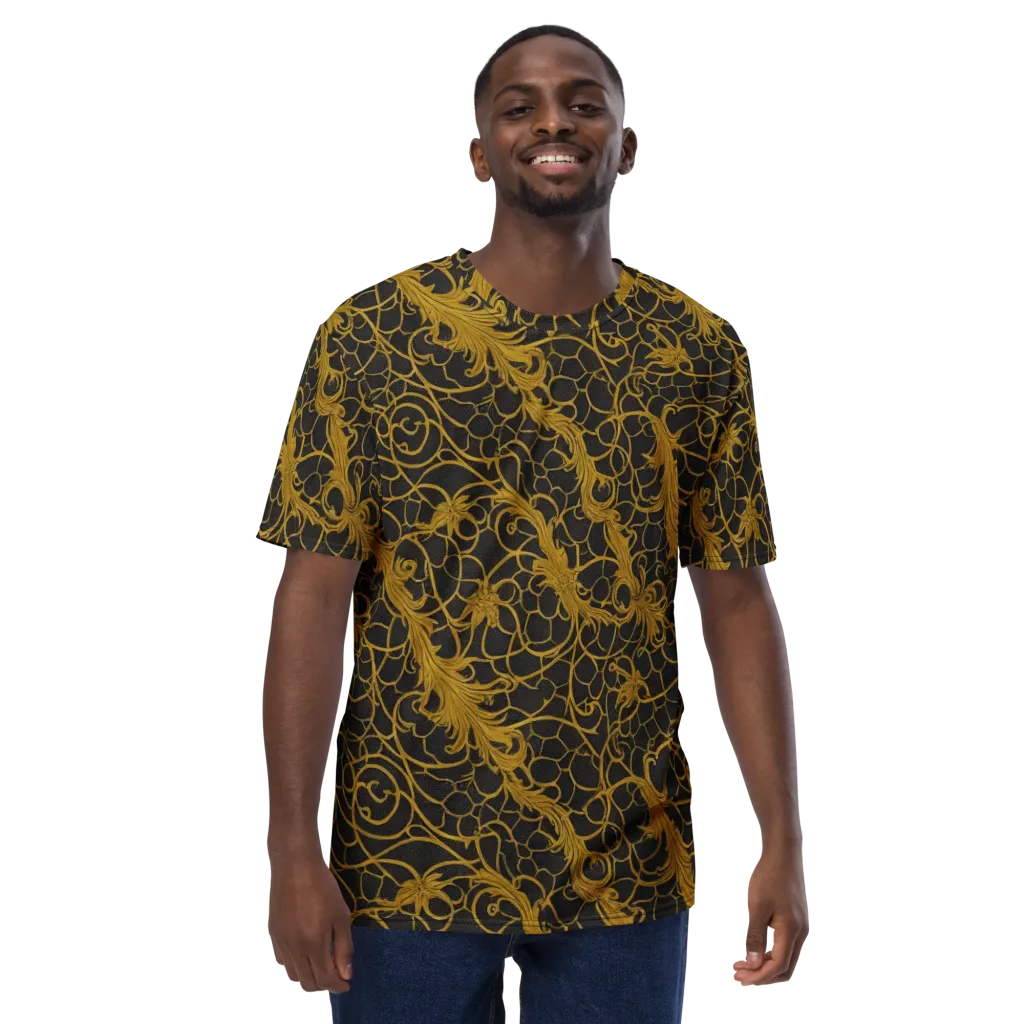 Gilded Acanthus on Men's Crew Neck T-Shirt — Front