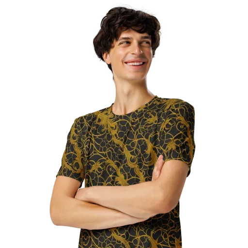 Gilded Acanthus on a Men's Crew Neck T-Shirt