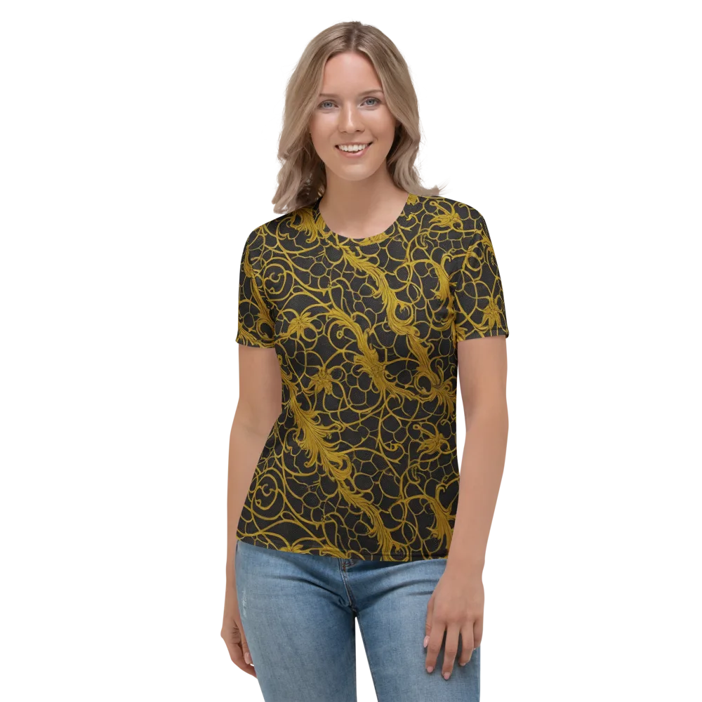 Gilded Acanthus on Women's Crew Neck T-Shirt — Front
