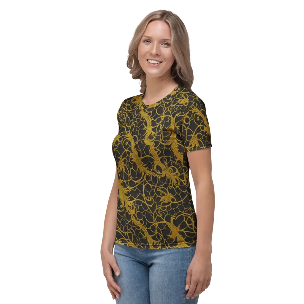 Gilded Acanthus on Women's Crew Neck T-Shirt — Left