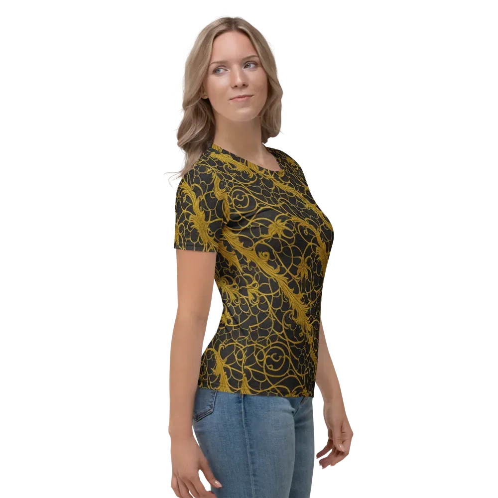 Gilded Acanthus on Women's Crew Neck T-Shirt — Right