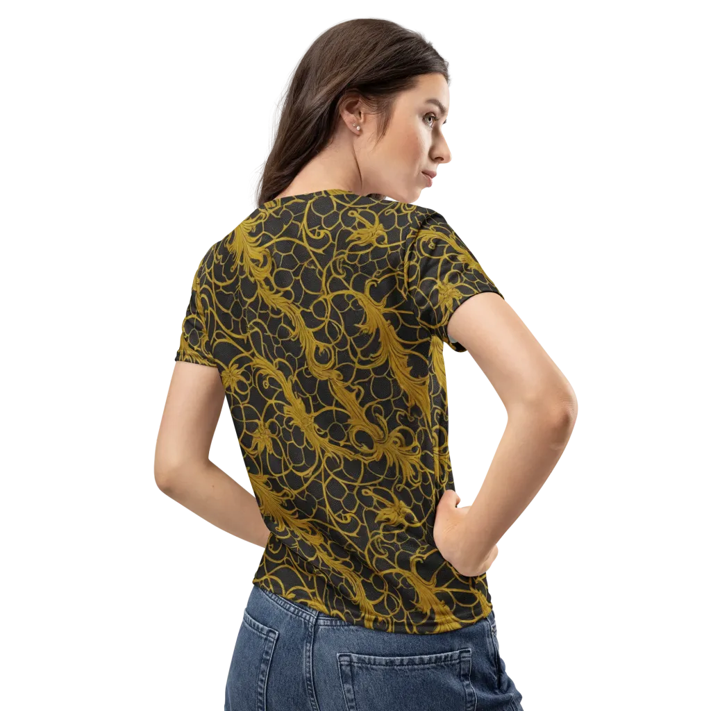 Gilded Acanthus on Women's Crew Neck T-Shirt — Back
