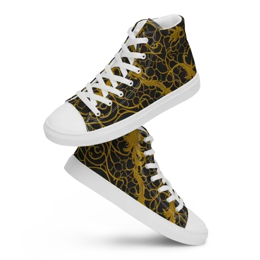Gilded Acanthus on a Women's High Top Canvas Shoes