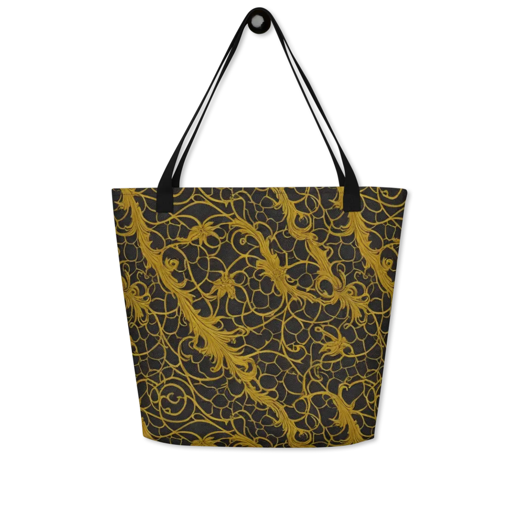Gilded Acanthus on Large Tote Bag W/ Pocket — Front