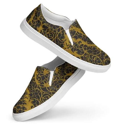 Gilded Acanthus on a Women's Slip-On Canvas Shoes