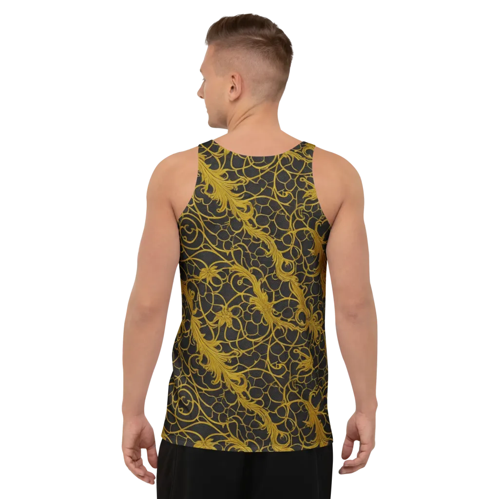 Gilded Acanthus on Men's Tank Top — Back