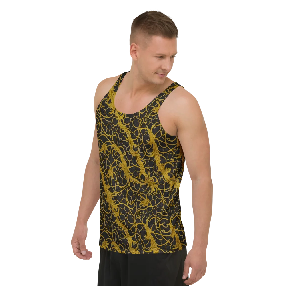 Gilded Acanthus on Men's Tank Top — Left Front