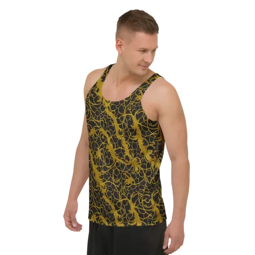 Gilded Acanthus on a Men's Tank Top